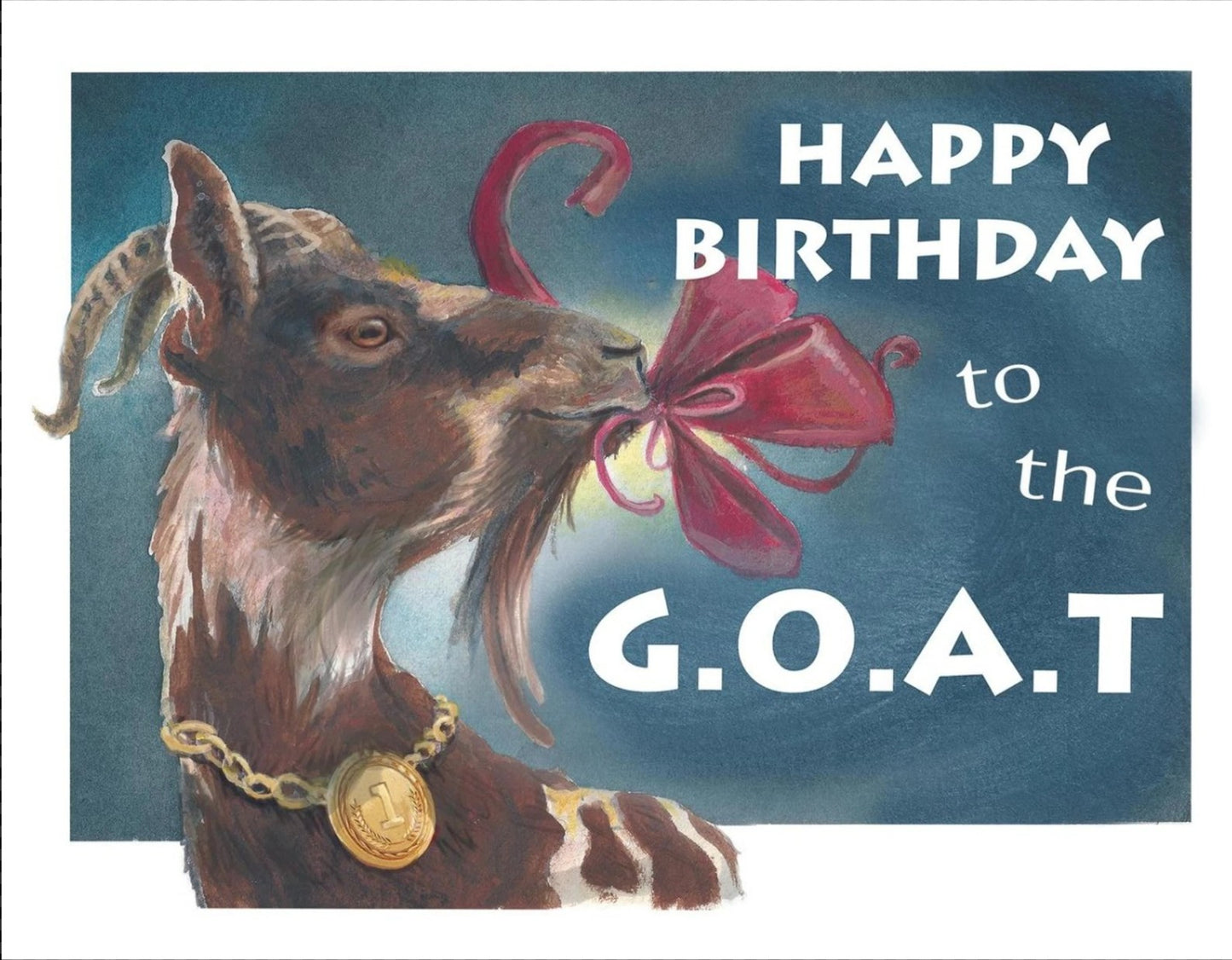 Happy Birthday to the G.O.A.T  Greatest of All Time  cards - Original Watercolour Art by Canadian Artist Pamela Paulenko, painting Ontario wildlife