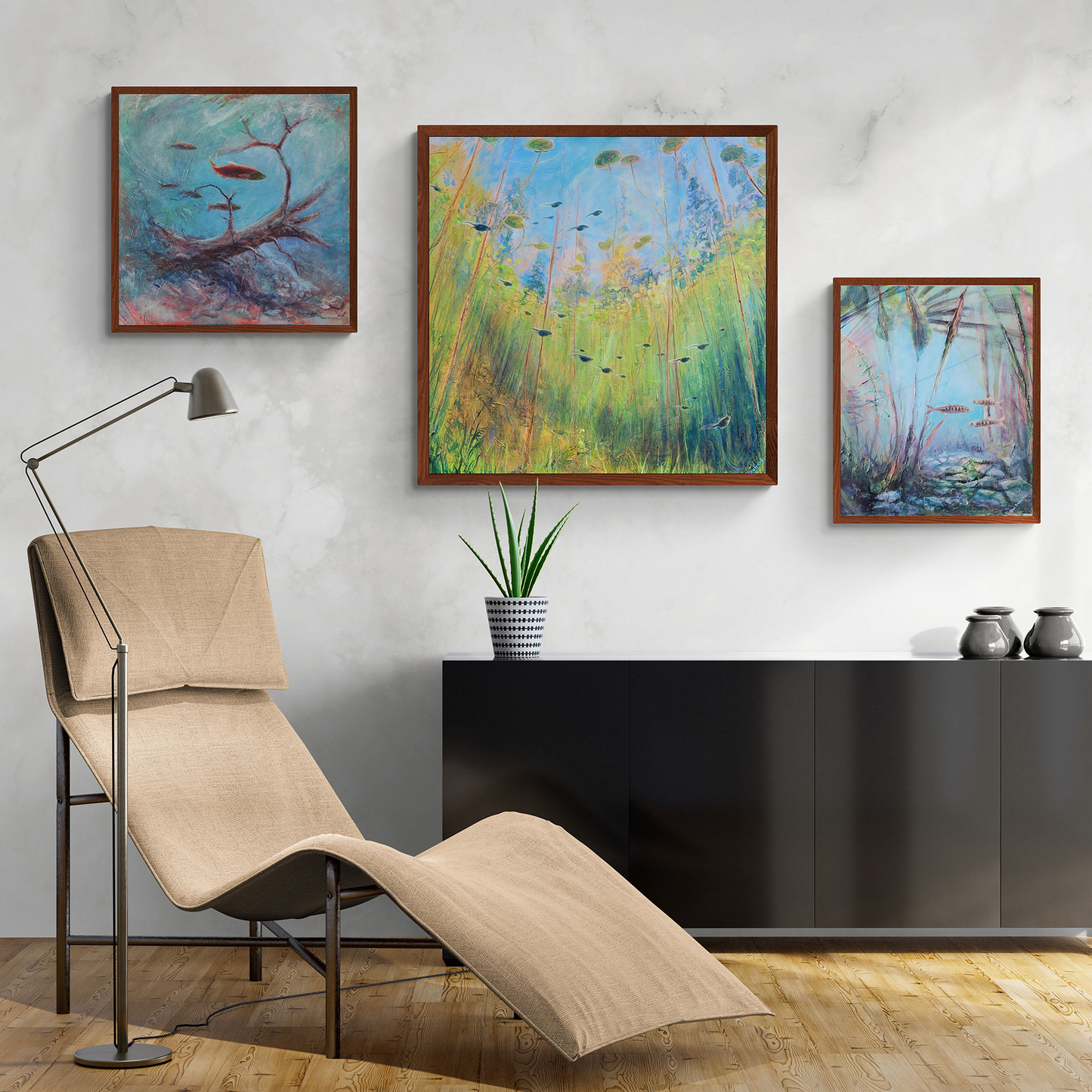Wetland Musical | Original Acrylic Painting - Original Watercolour Art by Canadian Artist Pamela Paulenko, painting Ontario wildlife