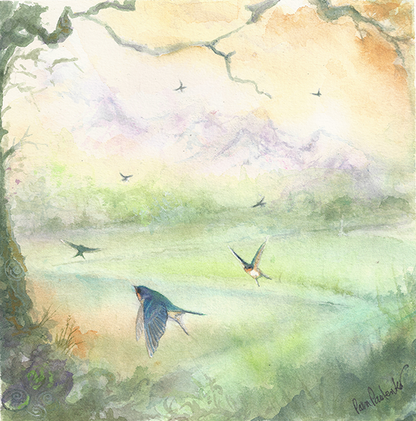 Peaceful Easy Feeling |  Original watercolour painting - Original Watercolour Art by Canadian Artist Pamela Paulenko, painting Ontario wildlife
